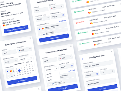 Subscription Management alsaut app app design card design ui ux web