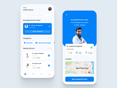 Doctor Appointment Mobile App doctor appointment ui design doctor ui design mobile app design ui ui design ui designer uiuxdesign ux ux design ux designer