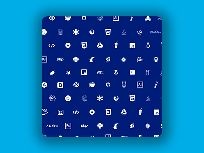 Custom Designer & Developer Magnet blue design fun icons illustration logo magnet pattern vector white