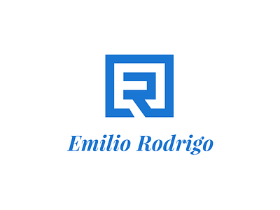 ER Logo blue branding design er icon illustration illustrator logo logo design monogram vector white
