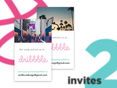 Two Dribbble Invites dribbble giveaway invite join