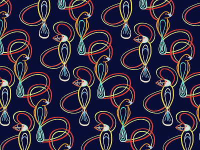 Tropical lines bird lines pattern summer tropical