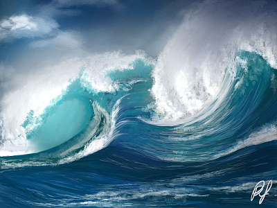 Ocean ocean painting waves