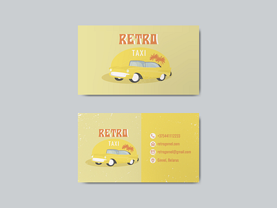 business card branding business business card car carsharing rent car retro retro car retro style taxi vector