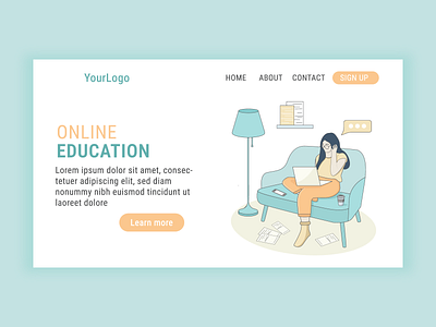 Online education landing page