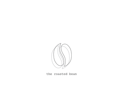 The Roasted Bean – Coffee shop logo branding design logo typography