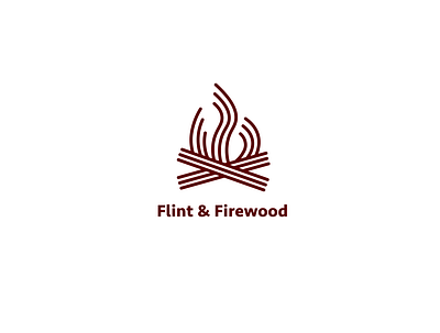 Flint & Firewood Logo branding design illustration logo vector