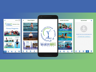 Aqua fitness mobile app design ui ux