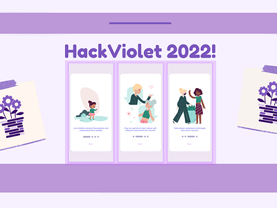 HackViolet 2022 - Sheroes app design ui