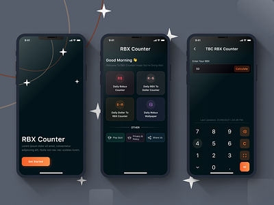 Robux Counter Application Design branding graphic design motion graphics ui