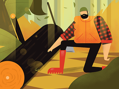 Lumberjack 2 . axe character forest lumberjack man nature vector wood