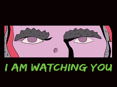 I AM WATCHING YOU - COMIC ART , MANGA ART adobephotoshop animation branding comic cops design designtext elfmonix graphic design hiddensecrets illustration logo manga motion graphics police sheriff stalkingyou staringyou ui vector