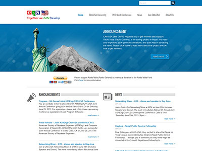 CAN USA conference web 2.0 web design website