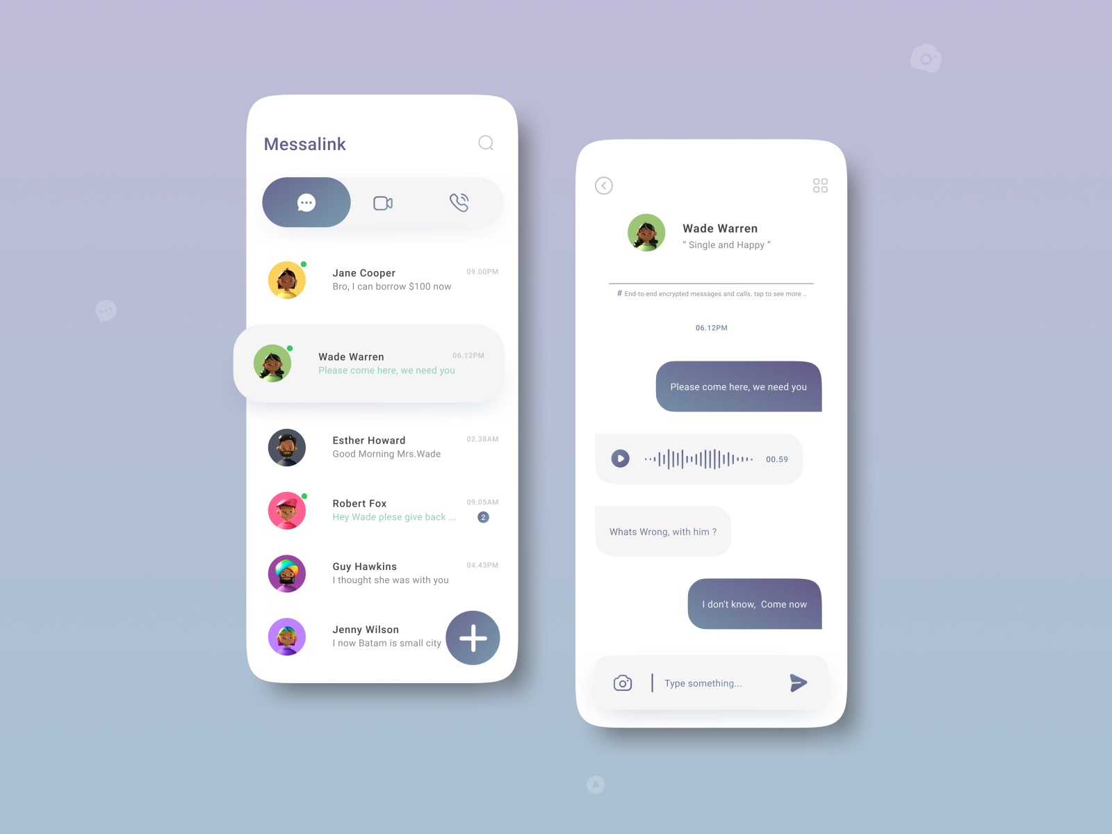 Simple Message app by ui.alfa on Dribbble