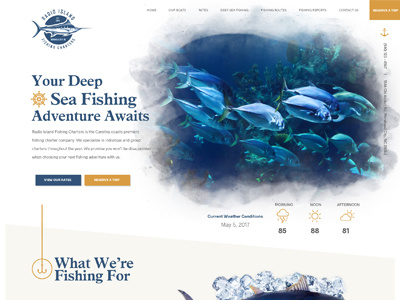 Fishing Charter Homepage Concept