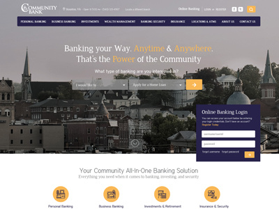 Banking Website Homepage Concept banking banking website homepage design website concept website design