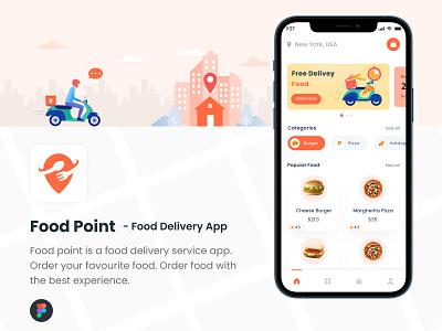 Food Delivery App appdesign application branding deliveryapp design foodapp foodeliveryapp foods graphic design illustration onlineorder typography ux