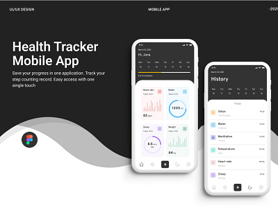 Health tracker app design 3d app fitness fitnessmotivation health healthapp healthcare healthtracker mobileapp mobiledevelopment personalcare routine uidesign uiux