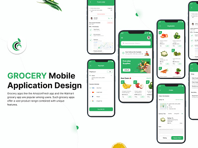 Grocery App app app concept application branding design illustration logo ui uiux ux