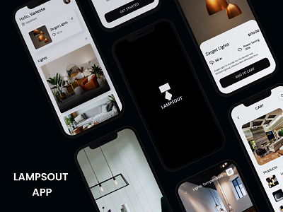 Lampsout App app app concept application branding design illustration logo uiux ux