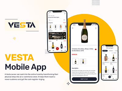 Vesta App (Wine Shop) app appdesigner appdevelopment categories ecommerceapp houstonitdevelopers mobileapp mobileappdesign productdetails uidesign uidesigner uiux uxdesign