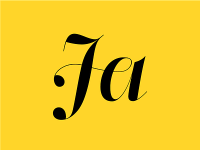 Invitation – wip black ja letter ligature yellow