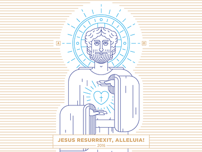 Happy Easter! easter heart jesus line lineart resurrection