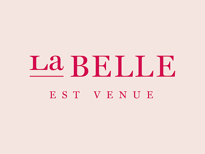 La Belle brand hairdresser logotype spa