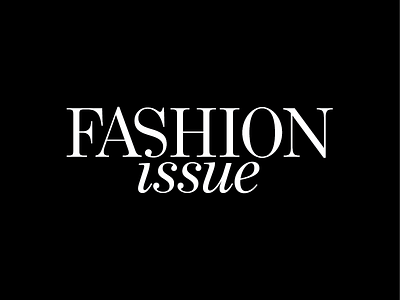 Fashion Issue – blck csr fashion letters logo typography