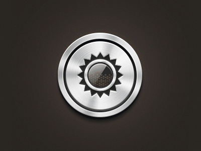 GIF button animation button gif glass light metall site ui