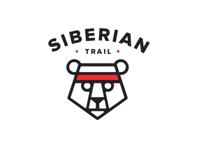 Siberia Trail logo bear logo marathon run siberian trail