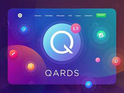 Qards 1.5! css3 design framework landing presentation qards tool ui update ux wordpress