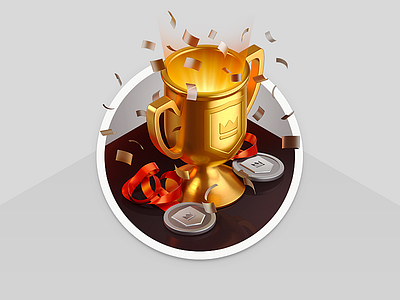 Isometric Trophy Illustration