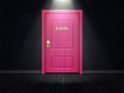 Dribbble invite @2x door dribbble invite pic room texture ticket