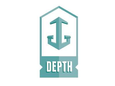 Depth anchor brand logo nautical