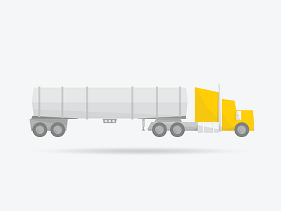 Yellow Semi illustration semi transportation truck