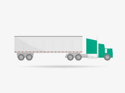 Green Semi illustration semi transportation truck