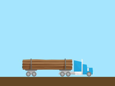 Blue Semi animation gif semi transportation truck