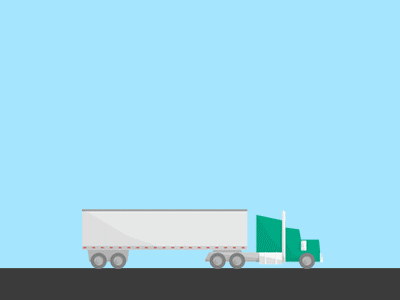 Green Semi animation gif semi transportation truck