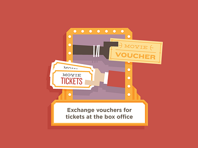 Git yer tickets illustration infographic movie ticket vector