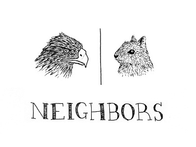 Neighbors animal hawk illustration nature neighbor shirt squirrel