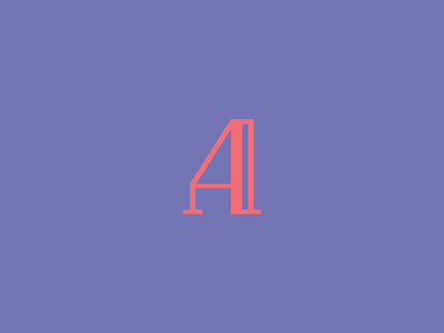 An A. a cap display drop font letterform typeface