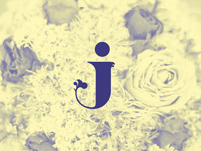 Floral Letterform design flower j letter letterform logo typography