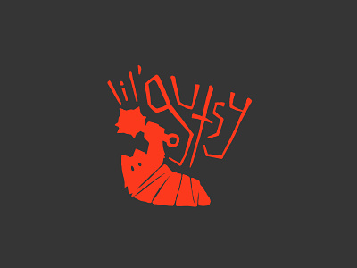 Lil' Gutsy font hand illustration logo monster type typography