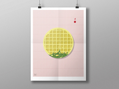 Eggos are for Eleven - A Stranger Things Illustration eggo eleven food illustration minimal poster scifi stranger things waffle