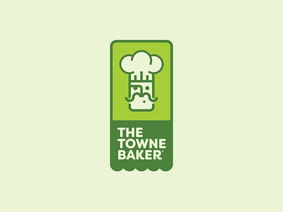 The Towne Baker Logo baker baking face food illustration logo organic