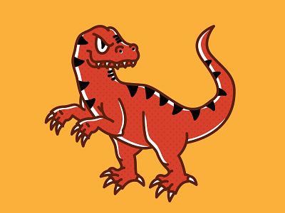 Anderson Raptors cincinnati magazine cute dinosaur dinosaurs illustration mascot raptor simple