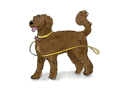 Therapy Dog cincinnati magazine cute dog illustration labradoodle magazine procreate service animal service dog therapy dog