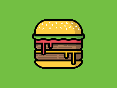 Borger burger cheese cheeseburger icon magazine minimal sandwich