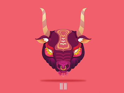 Bison. Tótem bison illustration omegaz vector